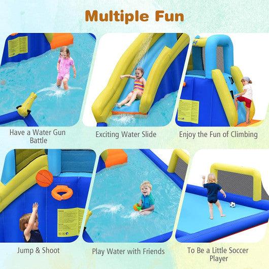 6-in-1 Inflatable Water Slides with Blower for Kids at Set Shop and Smile