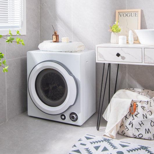 Compact Electric Tumble Laundry Dryer with Stainless Steel Tub-White at Set Shop and Smile