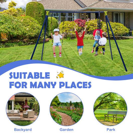 3-in-1 Outdoor Swing Set for Kids Aged 3 to 10 at Set Shop and Smile