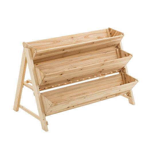 3 Tier Wooden Vertical Raised Garden Bed with Storage Shelf at Set Shop and Smile