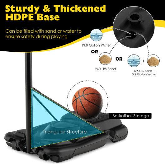4.25-10 Feet Portable Adjustable Basketball Goal Hoop System at Set Shop and Smile