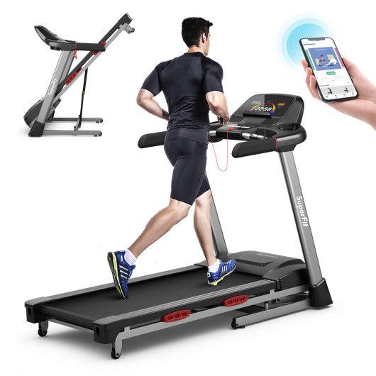 4.75 HP Folding Treadmill with Auto Incline and 20 Preset Programs-Black at Set Shop and Smile