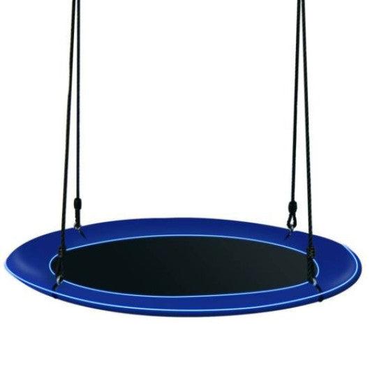 40 Inches Saucer Tree Swing for Kids and Adults-Navy at Set Shop and Smile