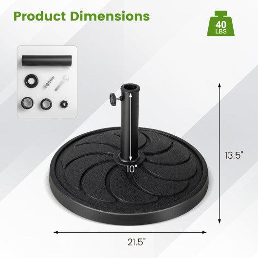 40LBS 21.5Inch Round Outdoor Umbrella Base at Set Shop and Smile