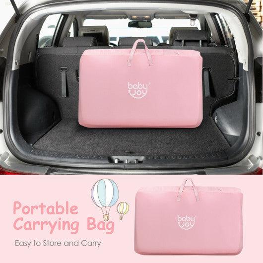 Travel Portable Baby Bed Side Sleeper Bassinet Crib with Carrying Bag-Pink at Set Shop and Smile