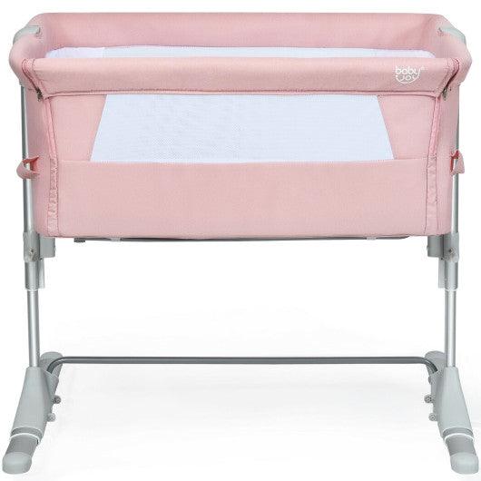 Travel Portable Baby Bed Side Sleeper Bassinet Crib with Carrying Bag-Pink at Set Shop and Smile