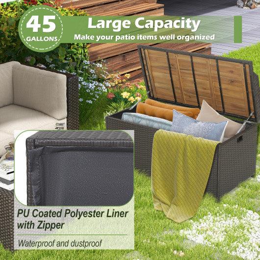 45 Gallon Outdoor Storage Bench with Zippered Liner at Set Shop and Smile