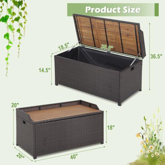 45 Gallon Outdoor Storage Bench with Zippered Liner at Set Shop and Smile