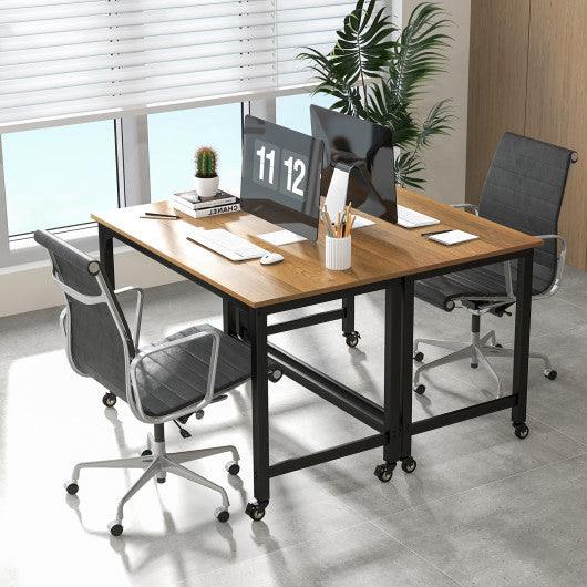 Metal Frame Computer Desk with Wheels at Set Shop and Smile