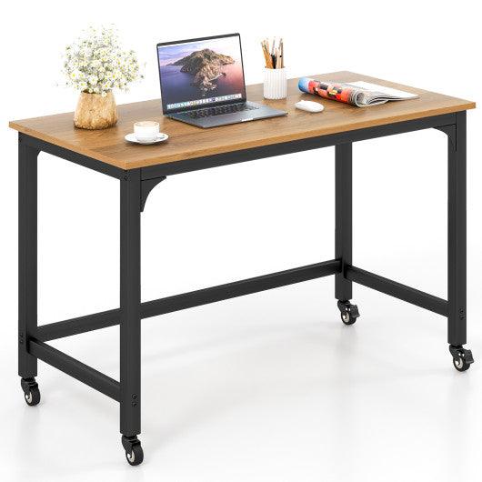 Metal Frame Computer Desk with Wheels at Set Shop and Smile