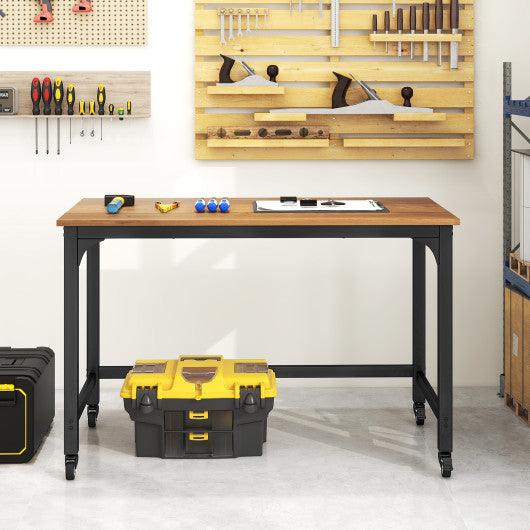 Metal Frame Computer Desk with Wheels at Set Shop and Smile