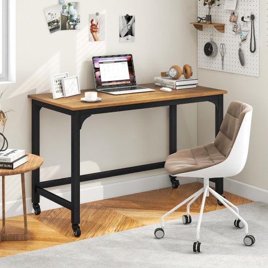 Metal Frame Computer Desk with Wheels at Set Shop and Smile