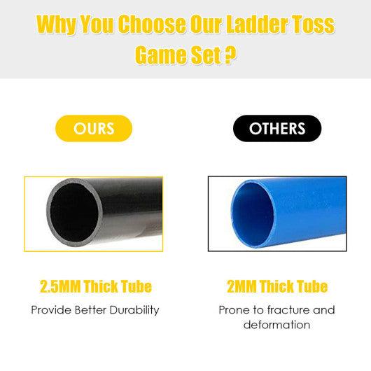 Ladder Ball Toss Game Bolas Score Tracker Carrying Bag at Set Shop and Smile