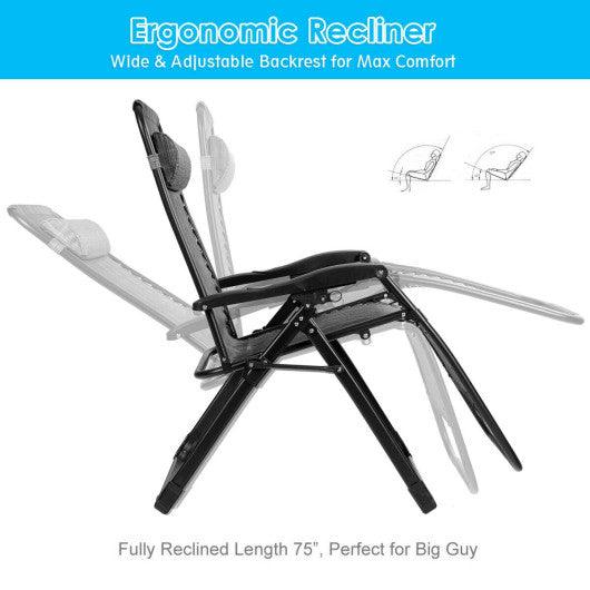 Oversize Lounge Chair with Cup Holder of Heavy Duty for outdoor-Gray at Set Shop and Smile