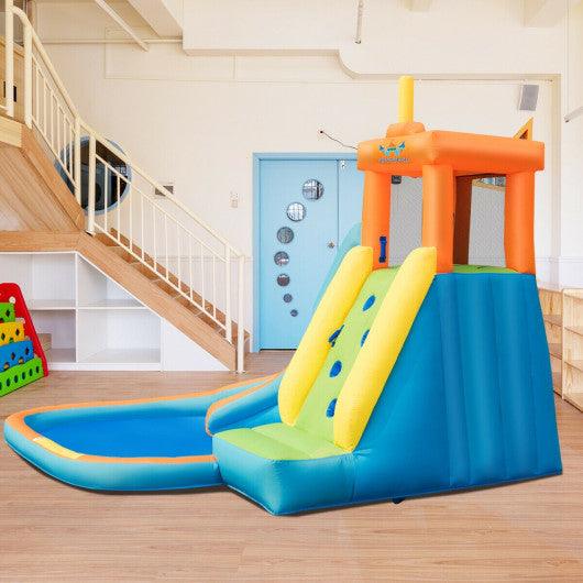 Inflatable Water Slide Kids Bounce House with Blower at Set Shop and Smile