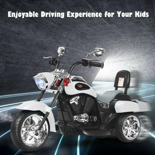 6V 3 Wheel Kids Motorcycle-White at Set Shop and Smile