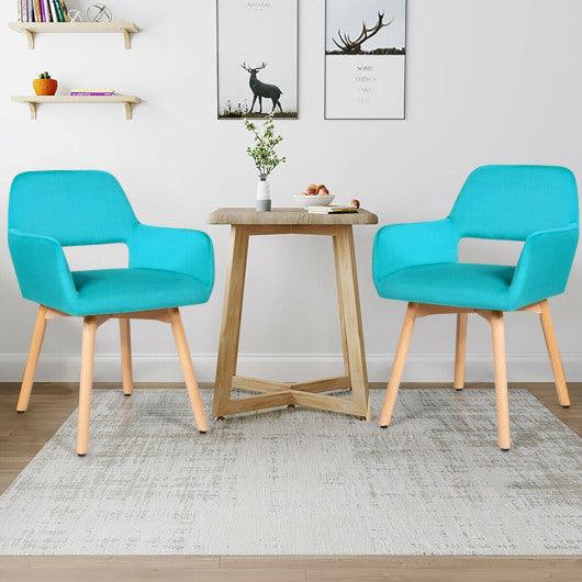 Set of 2 Modern Accent Armchairs-Blue at Set Shop and Smile