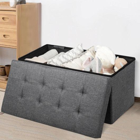 31.5 Inch Fabric Foldable Storage with Removable Storage Bin-Dark Gray at Set Shop and Smile