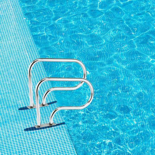 Stainless Steel Swimming Pool Hand Rail with Base Plate at Set Shop and Smile