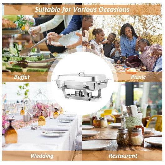 2 Packs Stainless Steel Full-Size Chafing Dish at Set Shop and Smile