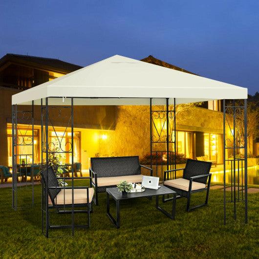 10 x 10 Feet Patio Gazebo Canopy Tent Garden Shelter at Set Shop and Smile