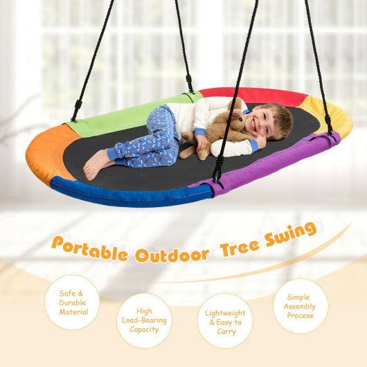 60 Inch Saucer Surf Outdoor Adjustable Swing Set-Colorful at Set Shop and Smile