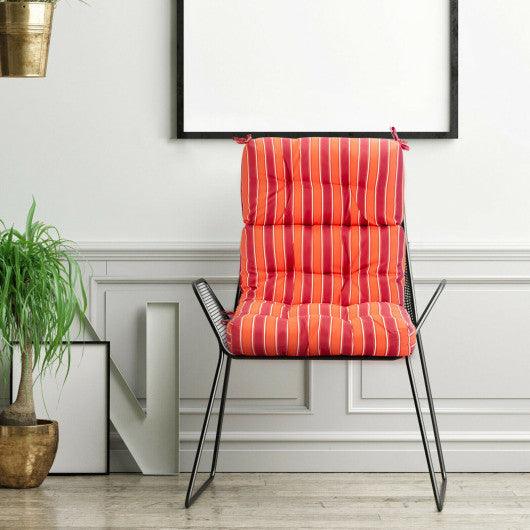 22 x 44 Inch Tufted Outdoor Patio Chair Seating Pad-Red at Set Shop and Smile