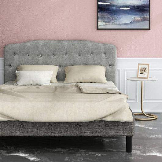 Queen Upholstered Headboard with Adjustable Heights-Light Gray at Set Shop and Smile
