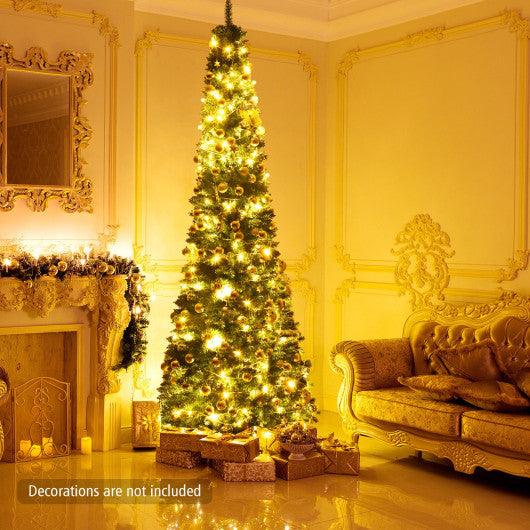 PVC Artificial Slim Pencil Christmas Tree-9 Feet at Set Shop and Smile