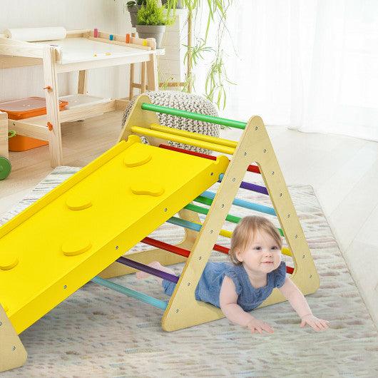 3 in 1 Wooden Set of 2 Triangle Climber with Ramp for Slid at Set Shop and Smile