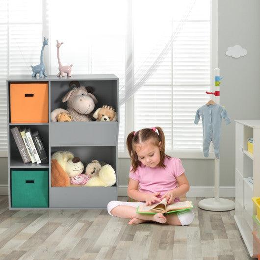 Kids Toy Storage Cabinet Shelf Organizer -Gray at Set Shop and Smile