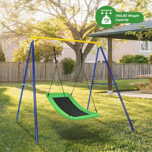 700lb Giant 60 Inch Platform Tree Swing for Kids and Adults-Green at Set Shop and Smile