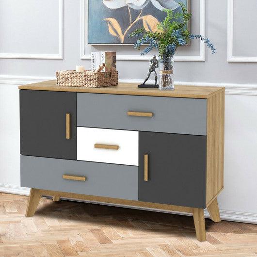 Free-standing Storage Floor Cabinet with 2 Doors and 3 Drawers at Set Shop and Smile