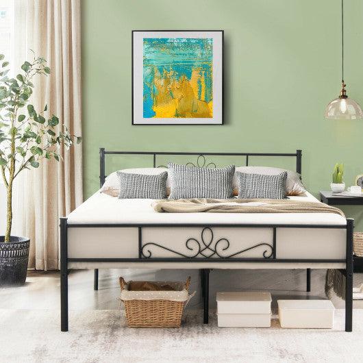 Twin/Full/Queen Size Metal Bed Frame with Headboard and Footboard-Queen Size at Set Shop and Smile