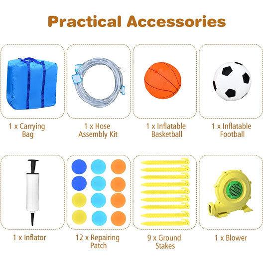 6-in-1 Inflatable Water Slides with Blower for Kids at Set Shop and Smile