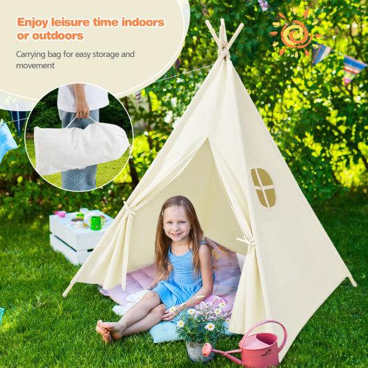 Foldable Kids Canvas Teepee Play Tent at Set Shop and Smile