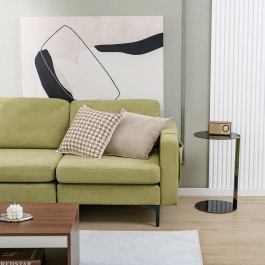 Modular L-shaped Sectional Sofa with Reversible Chaise and 2 USB Ports-Green at Set Shop and Smile