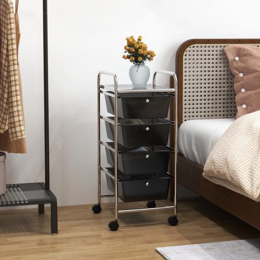 4 Drawers Metal Rolling Storage Cart at Set Shop and Smile