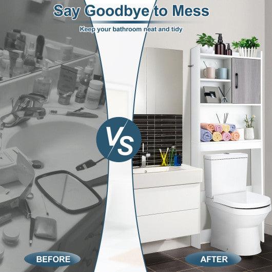 4-Tier Space-saving Toilet Sorage Cabinet with Open Shelves at Set Shop and Smile