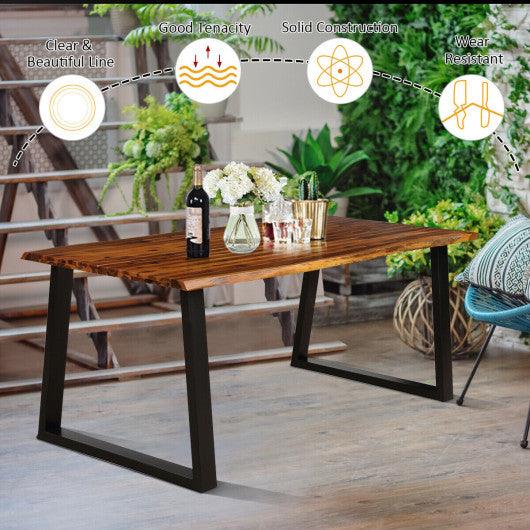 Rectangular Acacia Wood Dining Table at Set Shop and Smile