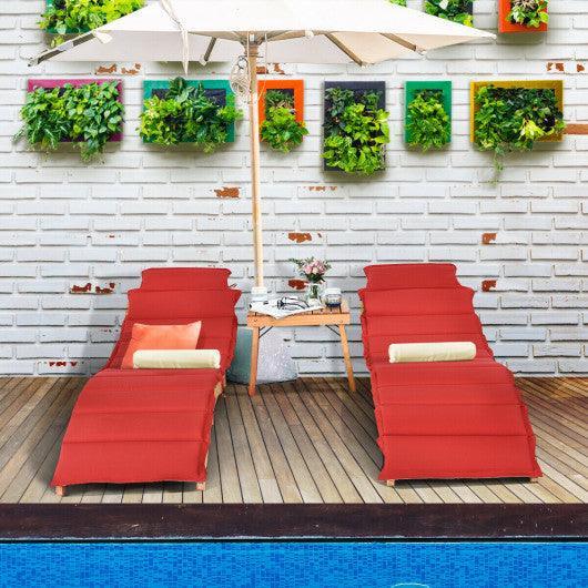 3 Pieces Folding Patio Eucalyptus Wood Lounge Chair Set with Foldable Side Table at Set Shop and Smile