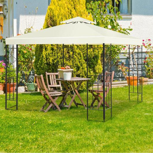 2 Tiers 10 x 10 Feet Patio Gazebo Canopy Tent at Set Shop and Smile