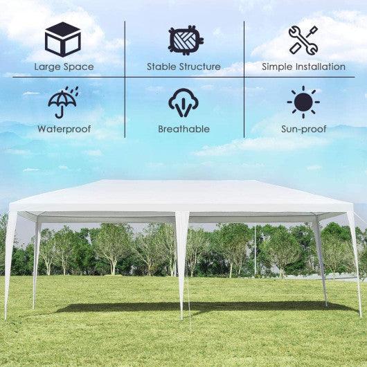 10 x 20 Feet Waterproof Canopy Tent with Tent Peg and Wind Rope at Set Shop and Smile