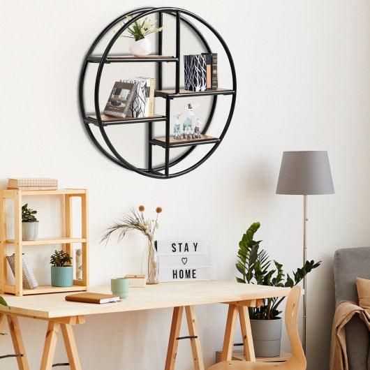 Hanging Storage Shelf Circular Wall-Mounted 4-Tier Rack at Set Shop and Smile