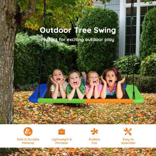 60 Inches Platform Tree Swing Outdoor with 2 Hanging Straps at Set Shop and Smile