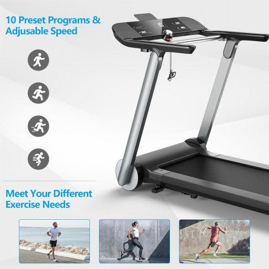 Italian Designed Folding Treadmill with Heart Rate Belt and Fatigue Button at Set Shop and Smile