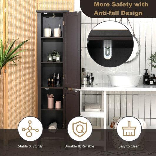 Freestanding Bathroom Storage Cabinet for Kitchen and Living Room-Coffee at Set Shop and Smile