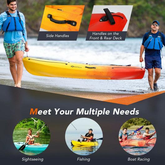 Single Sit-on-Top Kayak with Detachable Aluminum Paddle-Yellow at Set Shop and Smile