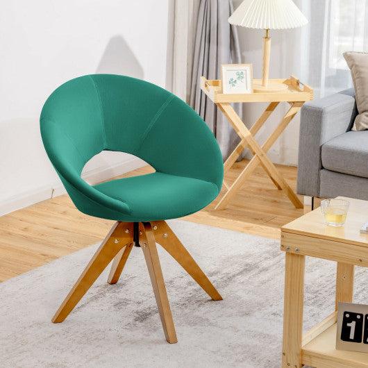 Swivel Accent Chair with Oversized Upholstered Seat for Home Office-Green at Set Shop and Smile