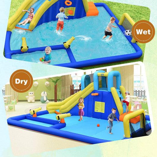 6-in-1 Inflatable Water Slides with Blower for Kids at Set Shop and Smile